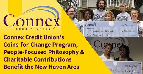 Connex Credit Union S Coins For Change Program People Focused Philosophy Charitable Contributions Benefit The New Haven Area Cardrates Com