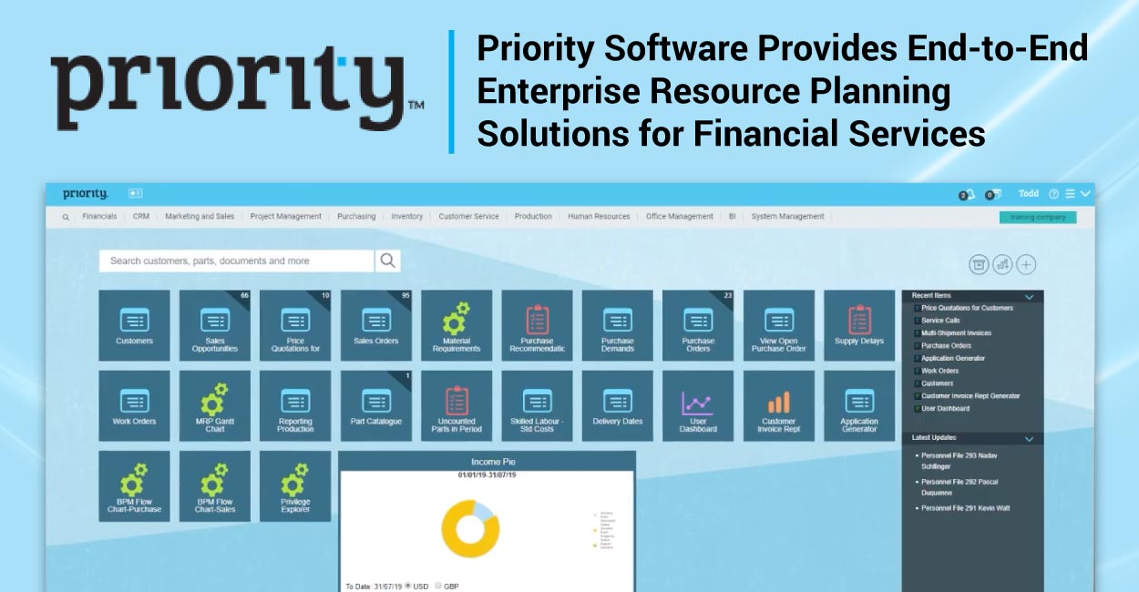 Priority Software Provides End To End Enterprise Resource Planning